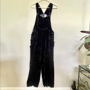 Deep Purple Velvet Overalls